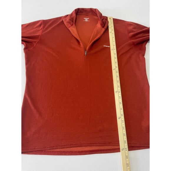 Patagonia Capilene Midweight Capilene Quarter Zip Baselayer Burnt Orange Size L - Picture 11 of 11
